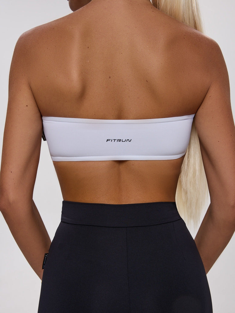 Sports Top FITRUN Bandeau Top "Total White"
