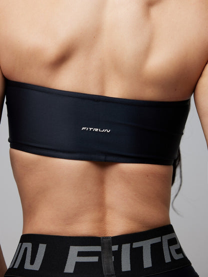 Sports Top FITRUN Top Bandeau SPIDER "Total Black"
