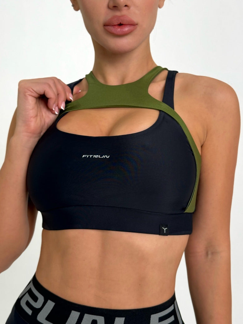 Sports Top FITRUN Top Comfort "Olive Blaze"