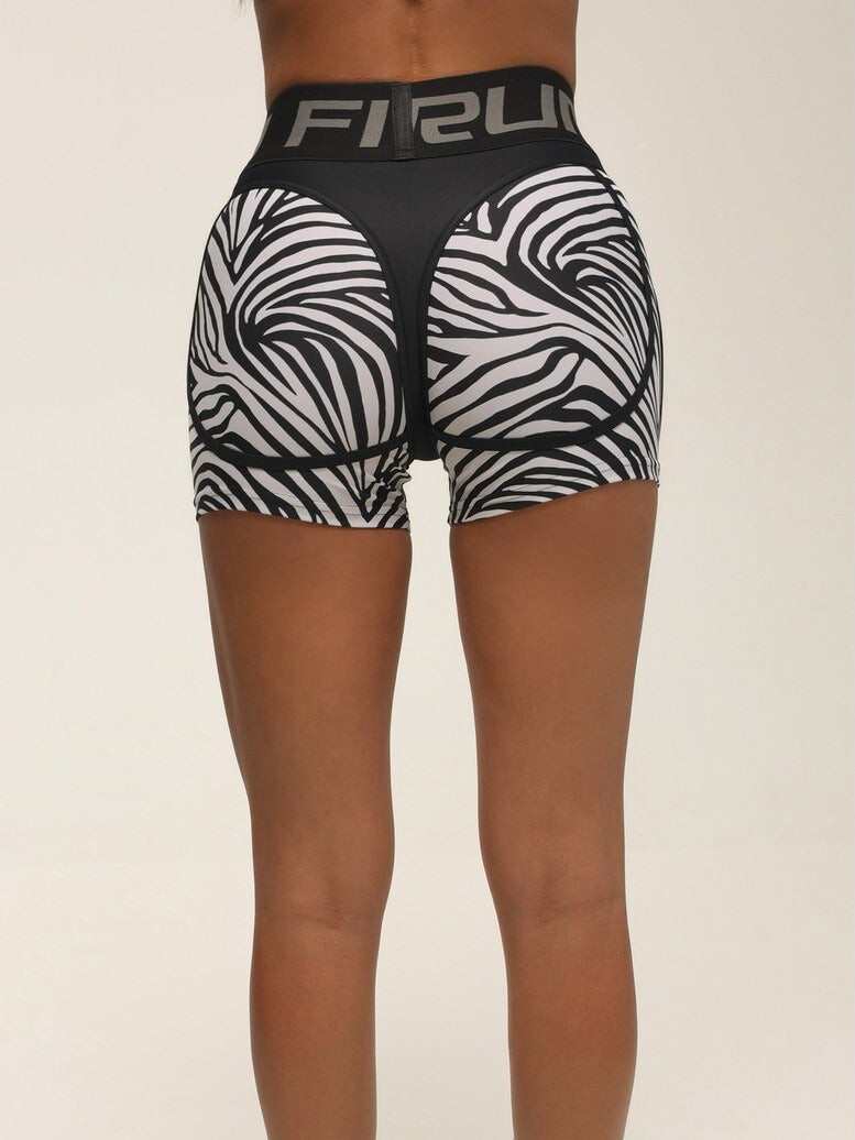 Shorts FITRUN Shorts Super Nuts "Zebra"