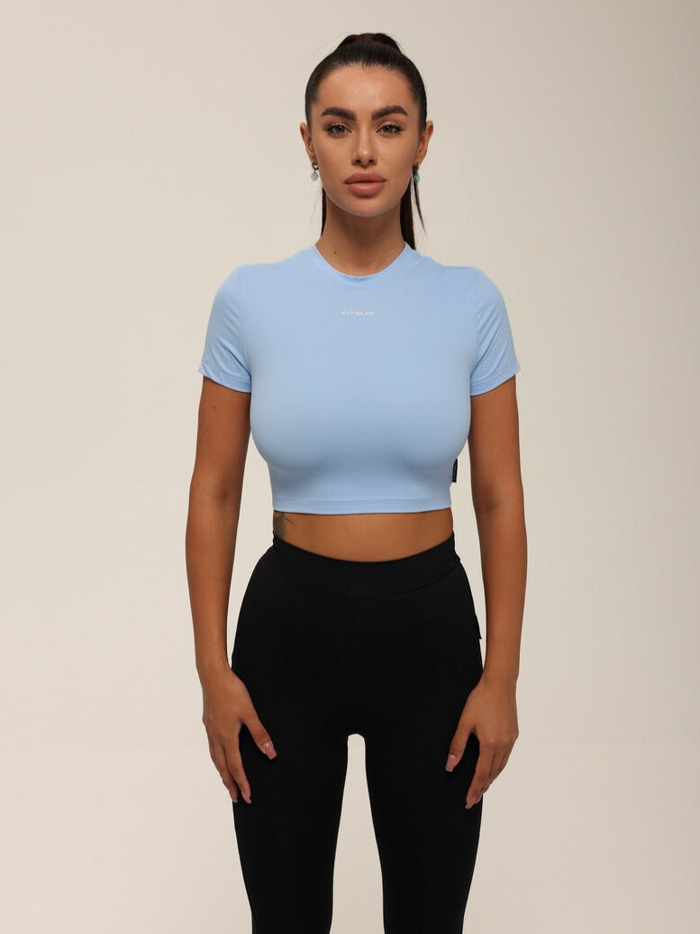 Cropped T-shirt FITRUN T-shirt Short SKIN BASE "Sky VE"