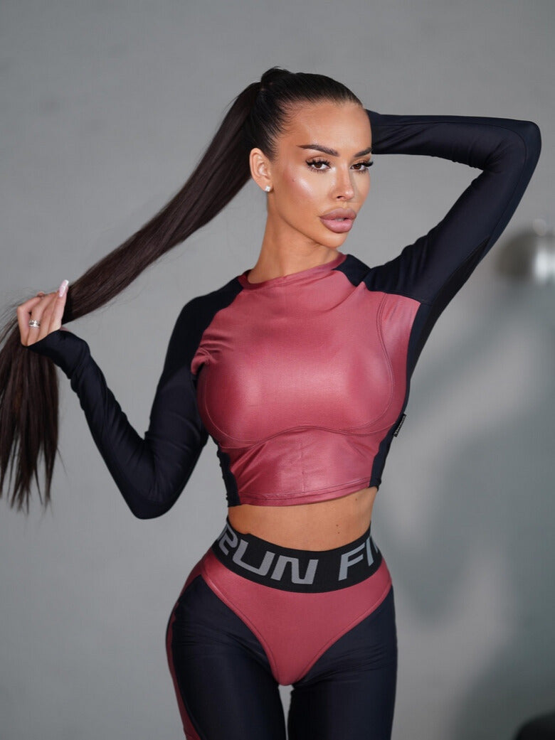 Leggings FITRUN Leggings NICE Push-Up "Wine Blaze"