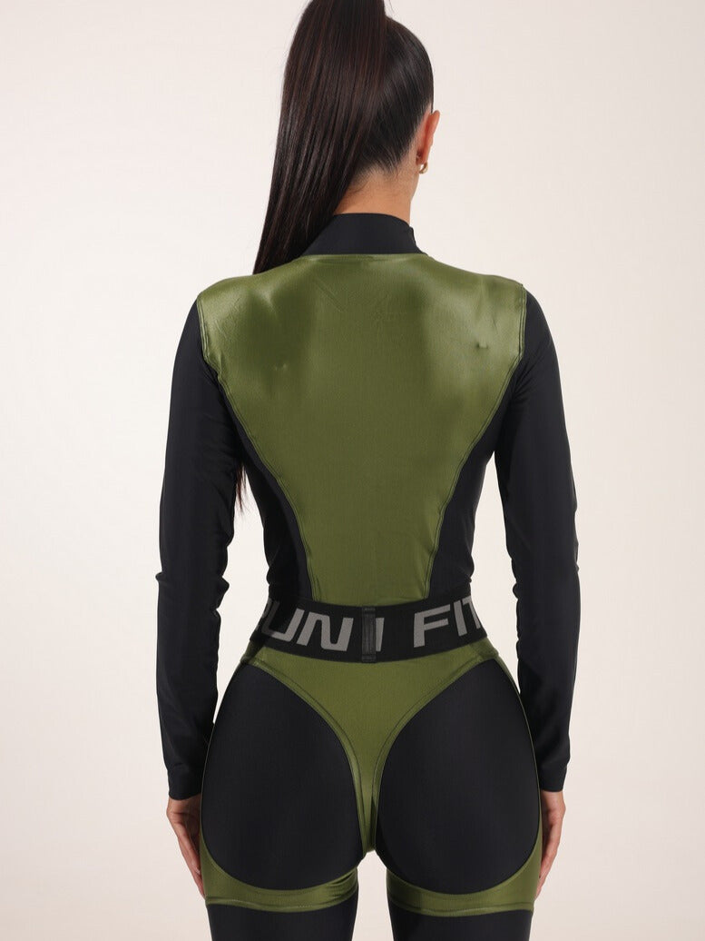 Jumpsuit FITRUN Jumpsuit Super Nuts NICE Long "Olive Blaze"