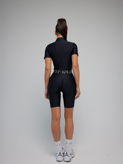 Jumpsuit FITRUN Jumpsuit Super Nuts Short "Total Black"