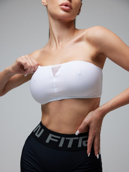 Sports Top FITRUN Top Bandeau SPIDER "Total White"