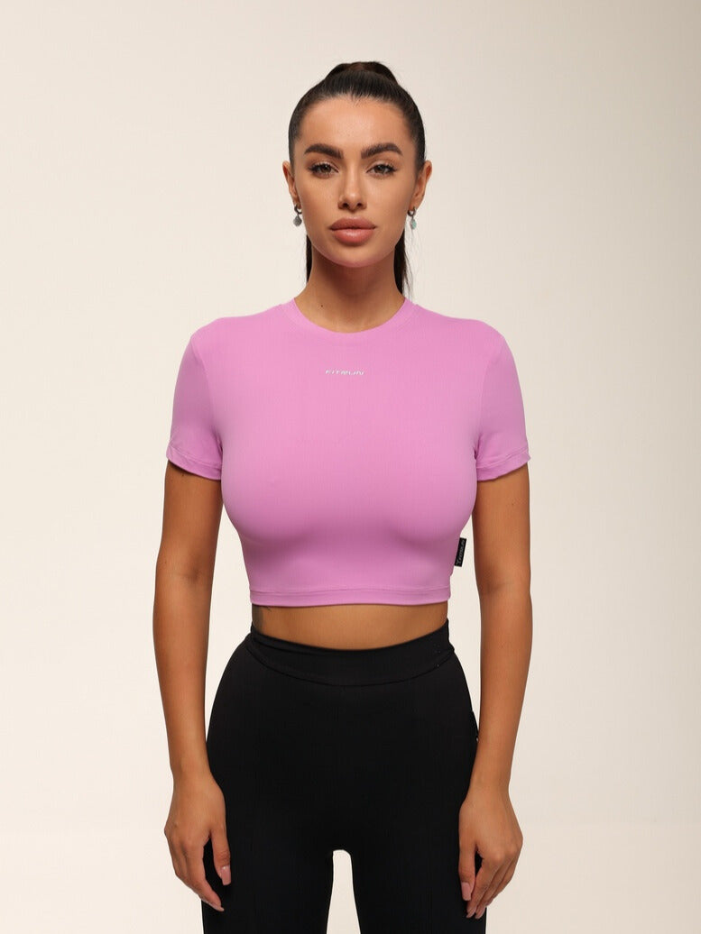 Cropped T-shirt FITRUN T-shirt Short SKIN BASE "Fuchsia VE"