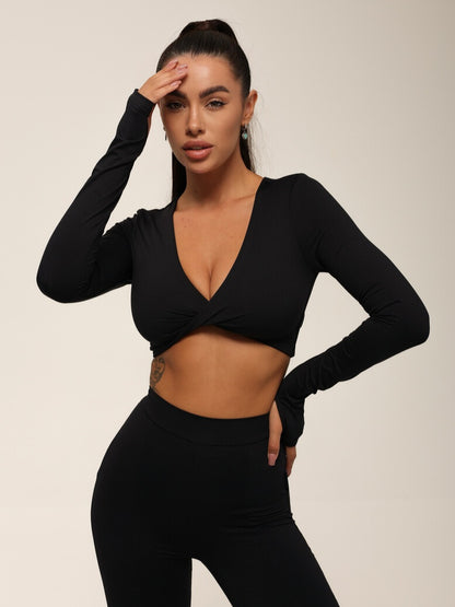 FITRUN Long Sleeve YOGA "Black VE"