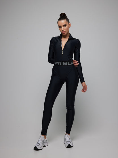 Jumpsuit FITRUN Jumpsuit Super Nuts Long "Total Black"