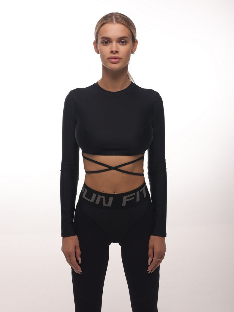 Rashguard scurtat FITRUN Mini Rash X „Negru”