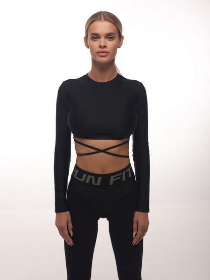 Rashguard scurtat FITRUN Mini Rash X „Negru”