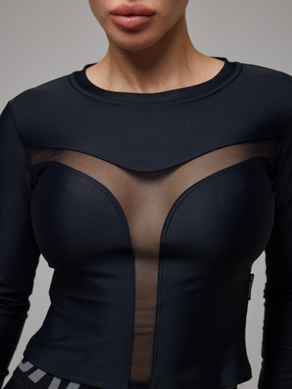FITRUN Long Sleeve Y "Total Black"