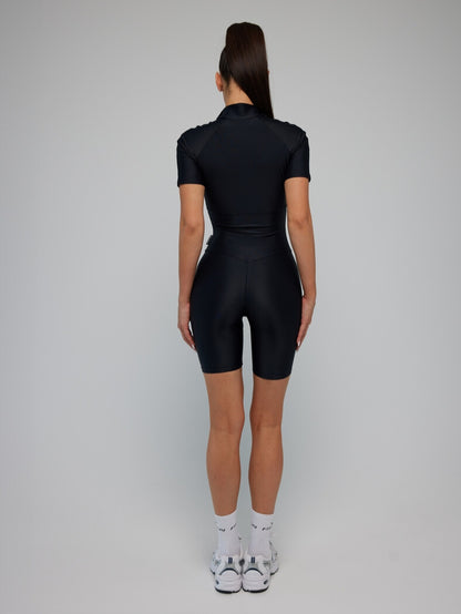 Jumpsuit FITRUN Jumpsuit Base Short "Total Black"