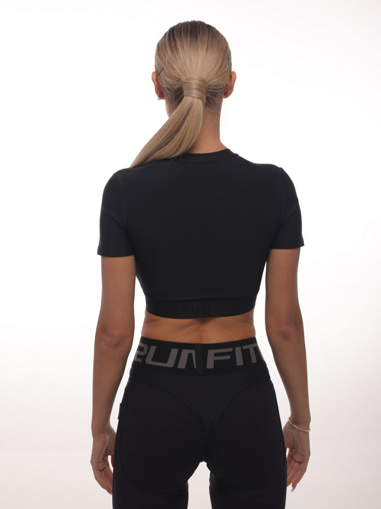 FITRUN Midi T-shirt "Total Black"