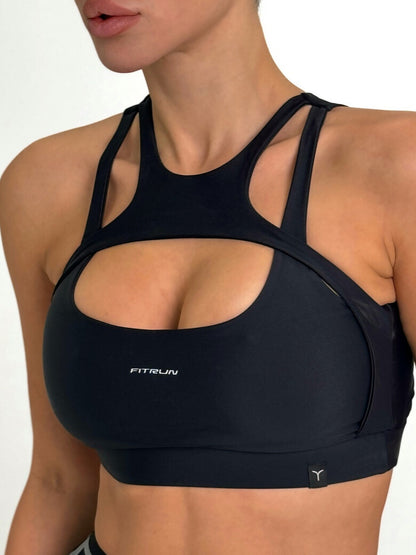Sports Top FITRUN Top Comfort "Total Black"