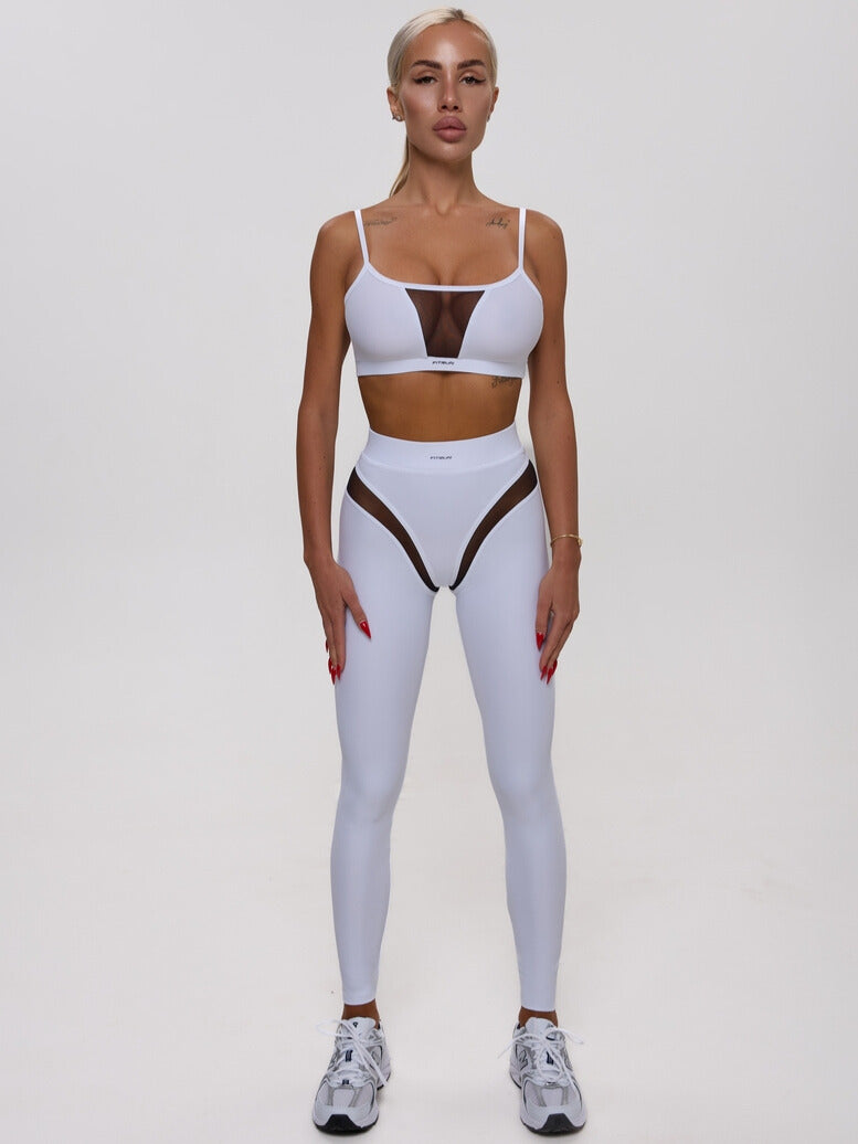 Leggings FITRUN Leggings SPIDER EVA "White"
