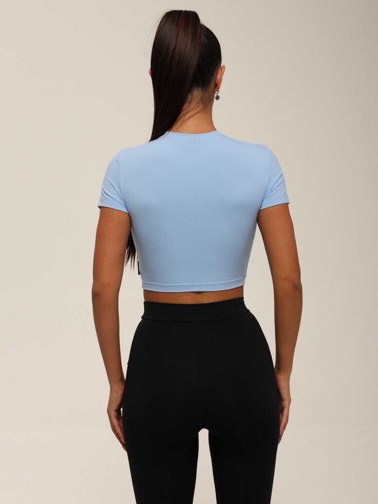 Cropped T-shirt FITRUN T-shirt Short SKIN BASE "Sky VE"