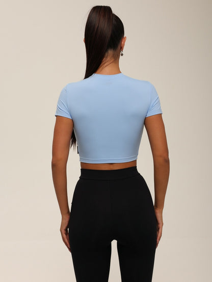Cropped T-shirt FITRUN T-shirt Short SKIN BASE "Sky VE"