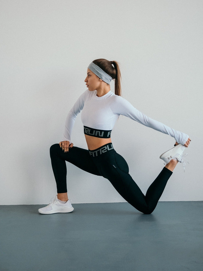 Leggings FITRUN Leggings NICE Push-Up "Total Black"