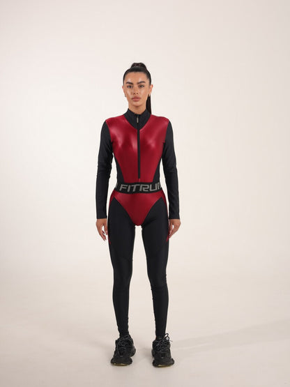 Jumpsuit FITRUN Jumpsuit Super Nuts NICE Long "Wine Blaze"