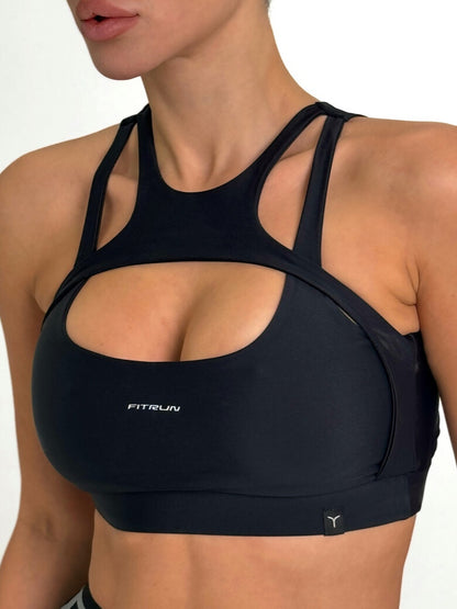 Sports Top FITRUN Top Comfort "Black Blaze"