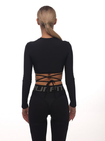 Rashguard scurtat FITRUN Mini Rash X „Negru”