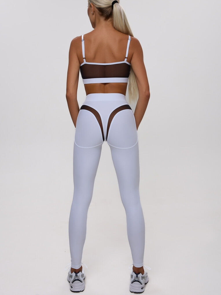Leggings FITRUN Leggings SPIDER EVA "White"