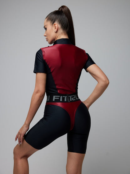 Jumpsuit FITRUN Jumpsuit Super Nuts Short "Wine Blaze"