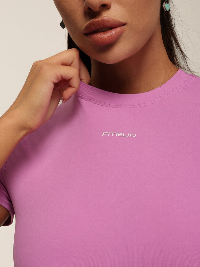 Cropped T-shirt FITRUN T-shirt Short SKIN BASE "Fuchsia VE"