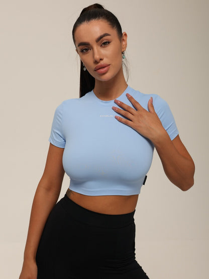Cropped T-shirt FITRUN T-shirt Short SKIN BASE "Sky VE"