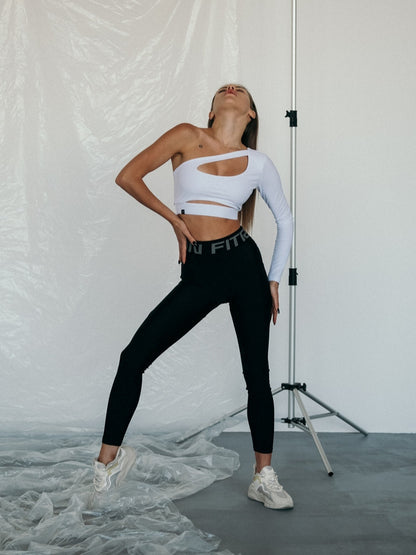 Leggings FITRUN Leggings NICE Push-Up "Total Black"