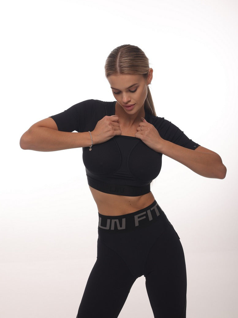 FITRUN T-shirt NICE "Total Black Relief"