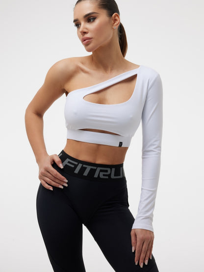 FITRUN Long Sleeve Racy "Total White"