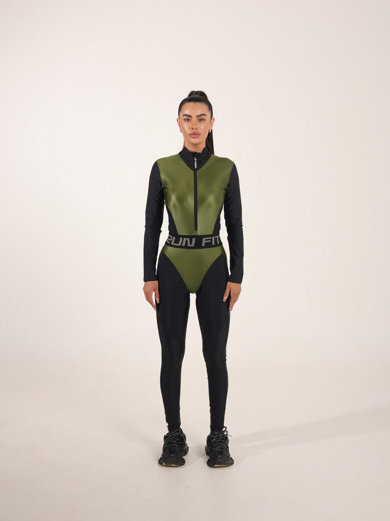 Jumpsuit FITRUN Jumpsuit Super Nuts NICE Long "Olive Blaze"