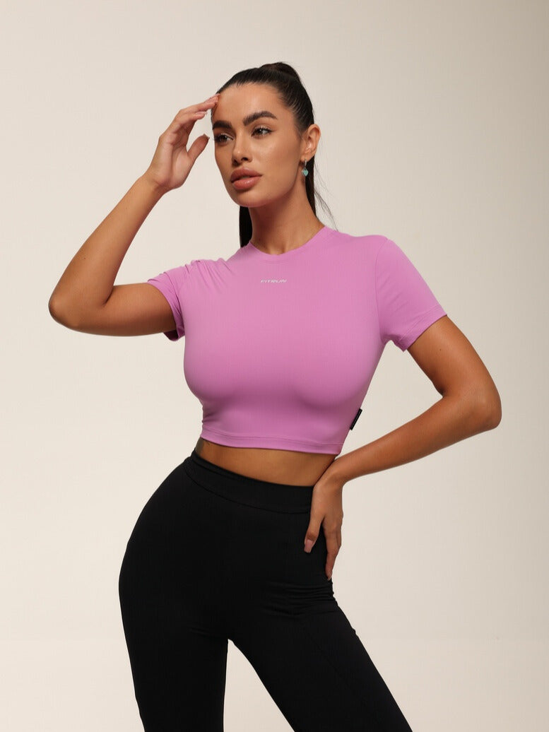 Cropped T-shirt FITRUN T-shirt Short SKIN BASE "Fuchsia VE"