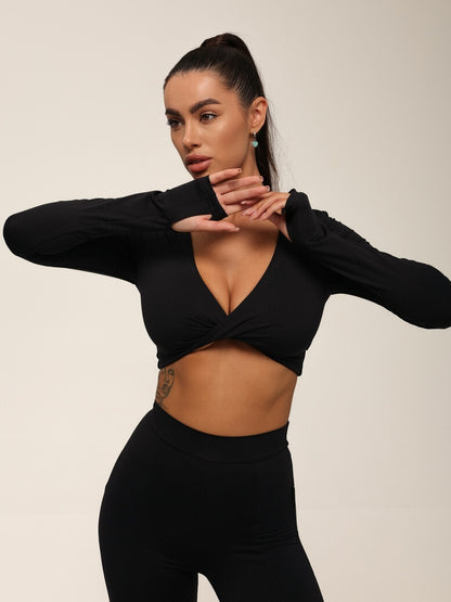 FITRUN Long Sleeve YOGA "Black VE"
