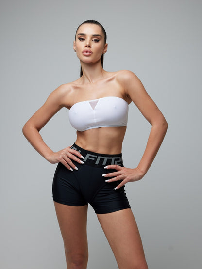Sports Top FITRUN Top Bandeau SPIDER "Total White"