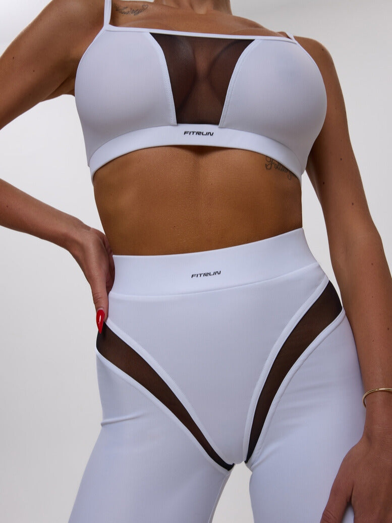 Leggings FITRUN Leggings SPIDER EVA "White"