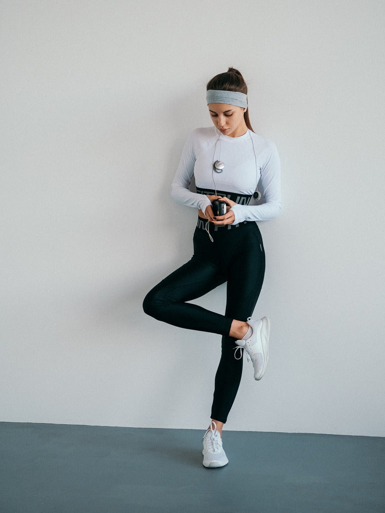 Leggings FITRUN Leggings NICE Push-Up "Total Black"