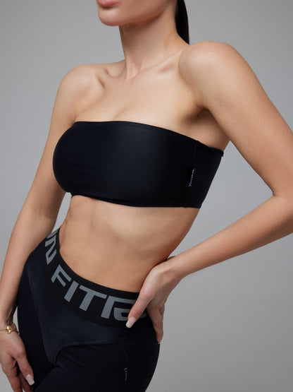 Sports Top FITRUN Bandeau Top "Total Black"