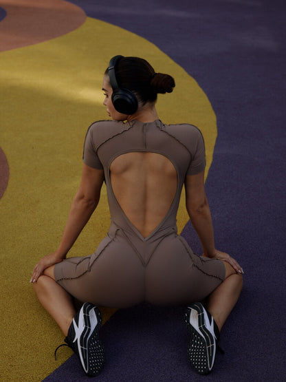 Jumpsuit FITRUN BodySuit Short Versa "Sand VE"