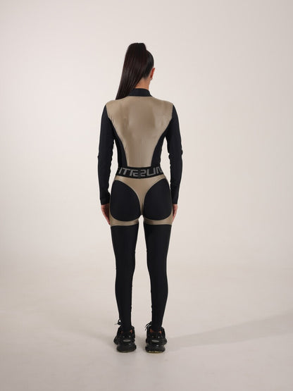 Jumpsuit FITRUN Jumpsuit Super Nuts NICE Long "Beige Blaze"