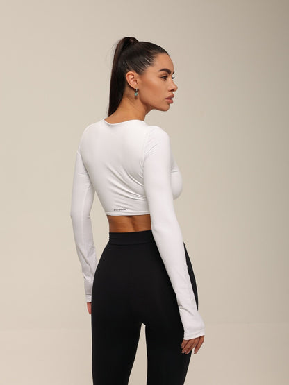 FITRUN Long Sleeve YOGA "White VE"