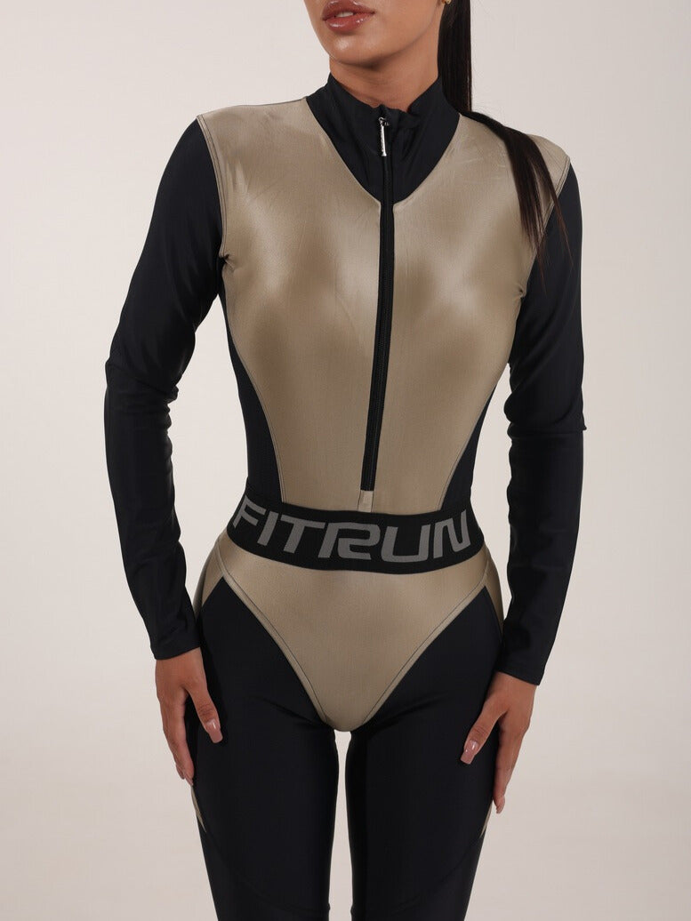 Jumpsuit FITRUN Jumpsuit Super Nuts NICE Long "Beige Blaze"