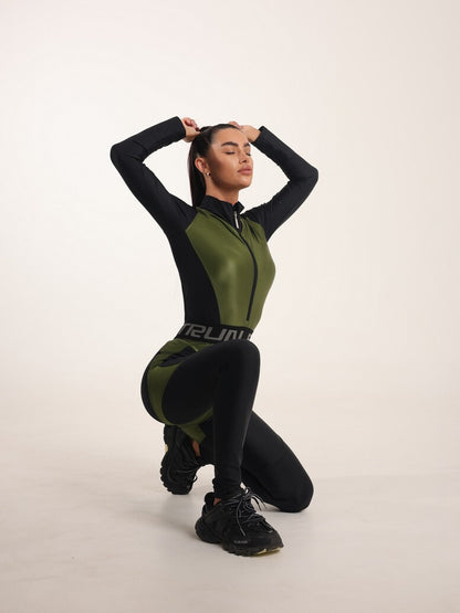 Jumpsuit FITRUN Jumpsuit Super Nuts NICE Long "Olive Blaze"