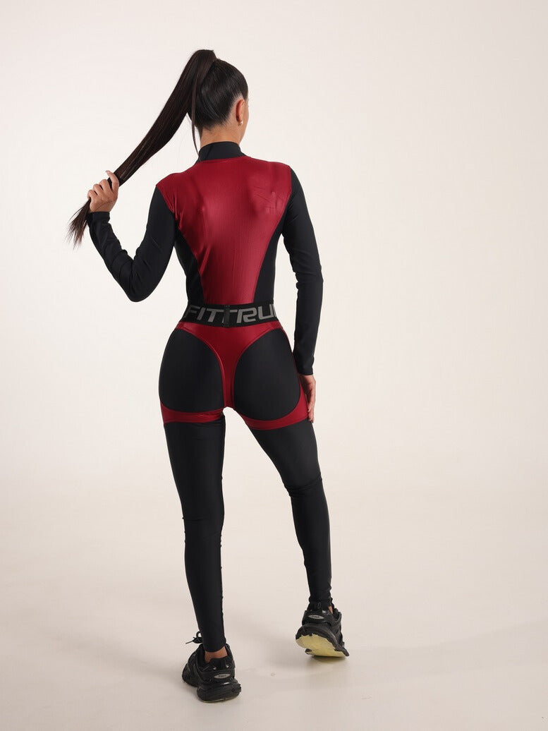 Jumpsuit FITRUN Jumpsuit Super Nuts NICE Long "Wine Blaze"