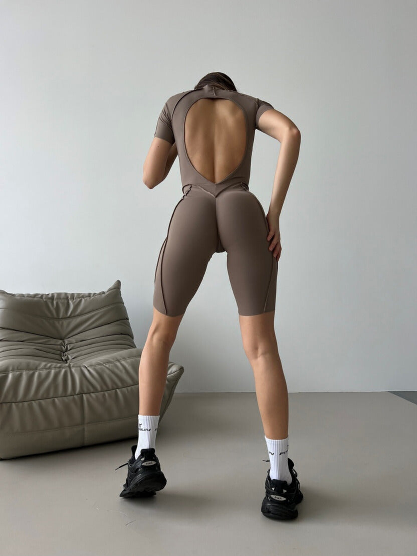 Jumpsuit FITRUN BodySuit Short Versa "Sand VE"