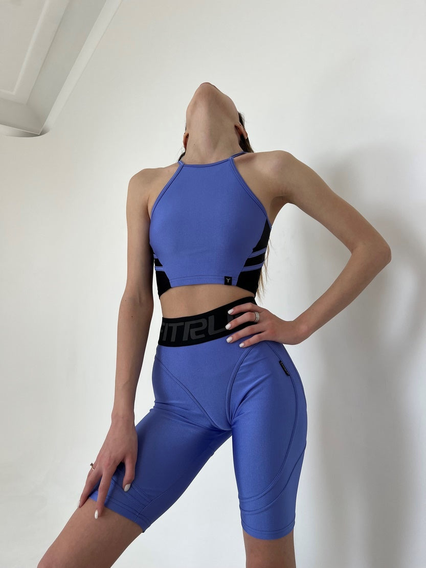 Спортивний Топ FITRUN Crop Top "Shine Cornflower"