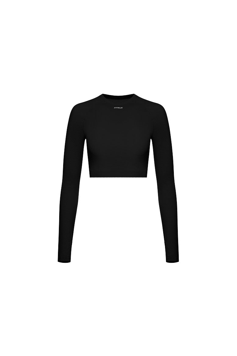 FITRUN Long Sleeve CORE "Black Relief"