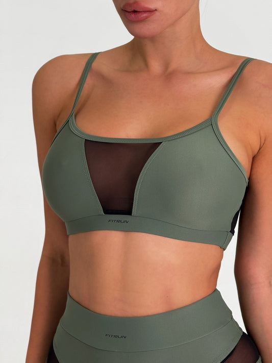Sports Top FITRUN Top SPIDER EVA "Olive"