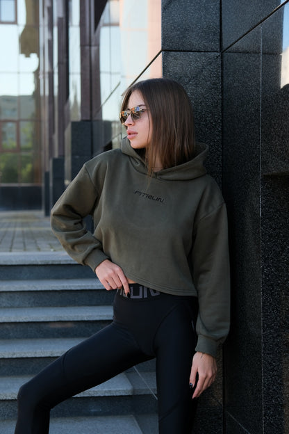 Hoodies FITRUN Hoodie Midi "Khaki"